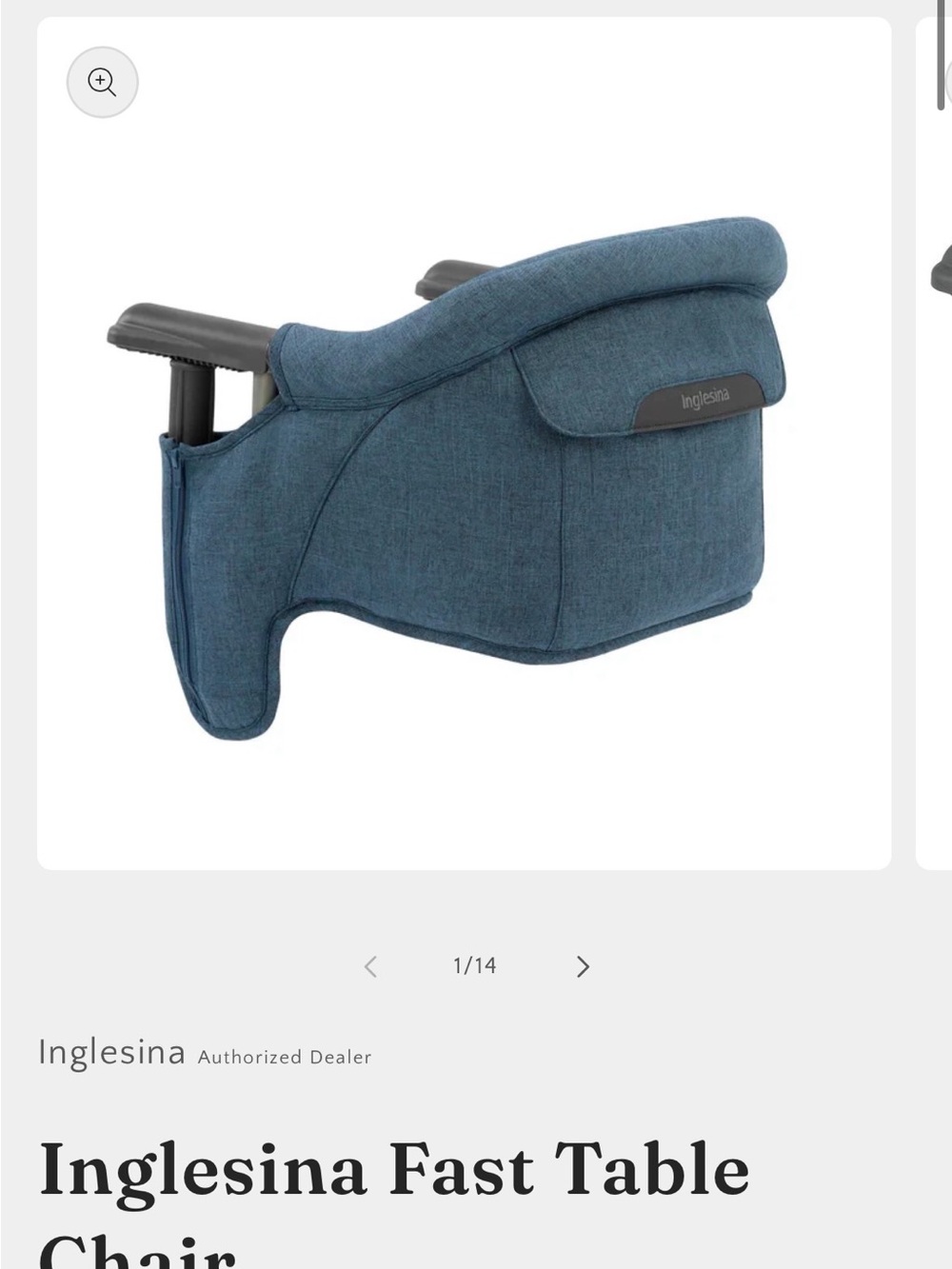 Inglesina Fast Table Chair - Denim Blue